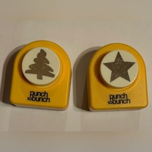 Punch Bunch paper hole punchers - Tree and Star - heavy duty punchers. No flaws